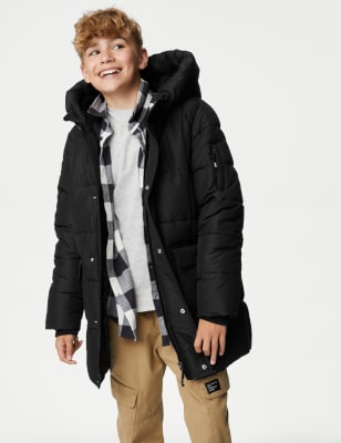 

Boys M&S Collection Stormwear™ Longline Padded Raincoat (6-16 Yrs) - Black, Black