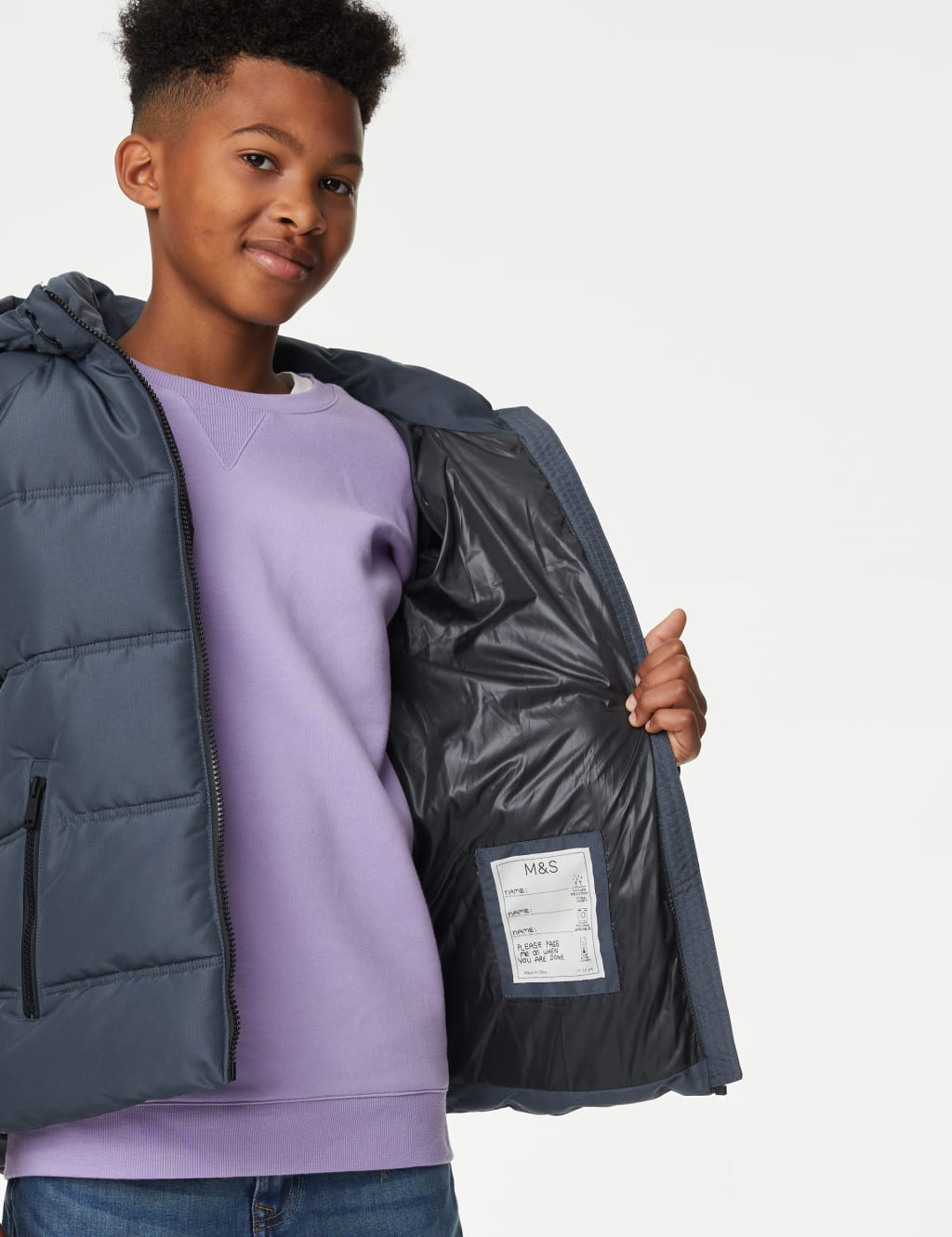 Stormwear™ Padded Hooded Coat (6-16 Yrs) image 4