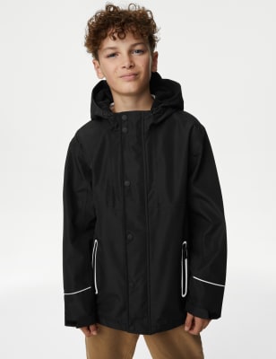 Boys fleece lined store waterproof coat