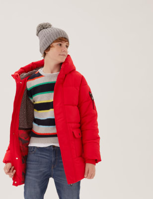 

Boys M&S Collection The Stormwear™ Longline Padded Coat (6-16 Yrs) - Red, Red