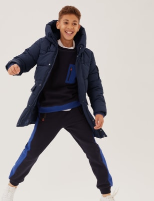 

Boys M&S Collection The Stormwear™ Longline Padded Coat (6-16 Yrs) - Navy, Navy