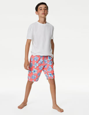 

Boys M&S Collection Floral Swim Shorts (6-16 Yrs) - Coral Mix, Coral Mix