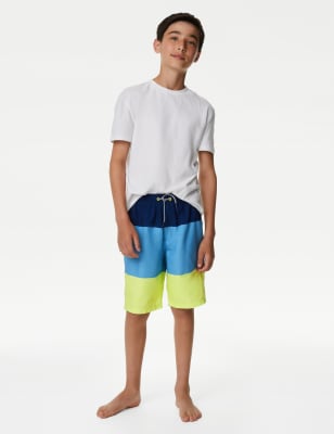 

Boys M&S Collection Colourblock Swim Shorts (6-16 Yrs) - Lime Mix, Lime Mix