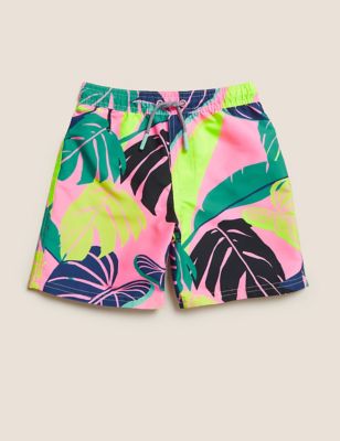 Leaf Print Swim Shorts (6-14 Yrs) | M&S