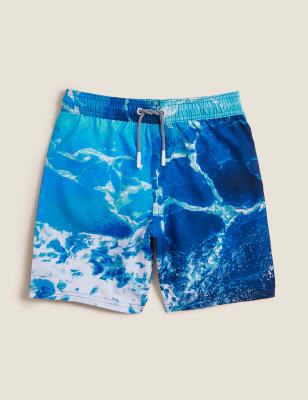 

M&S Collection Badeshorts mit Wellenmuster (6-16 J.) - Blue Mix, Blue Mix