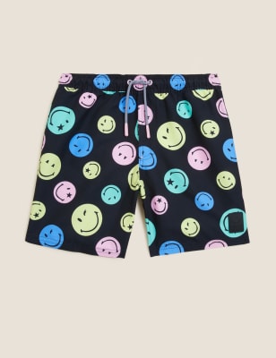 

Boys M&S Collection SmileyWorld® Printed Swim Shorts (6-16 Yrs) - Black Mix, Black Mix