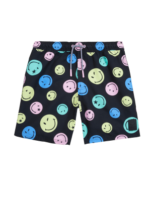 

Boys M&S Collection SmileyWorld® Printed Swim Shorts (6-16 Yrs) - Black Mix, Black Mix