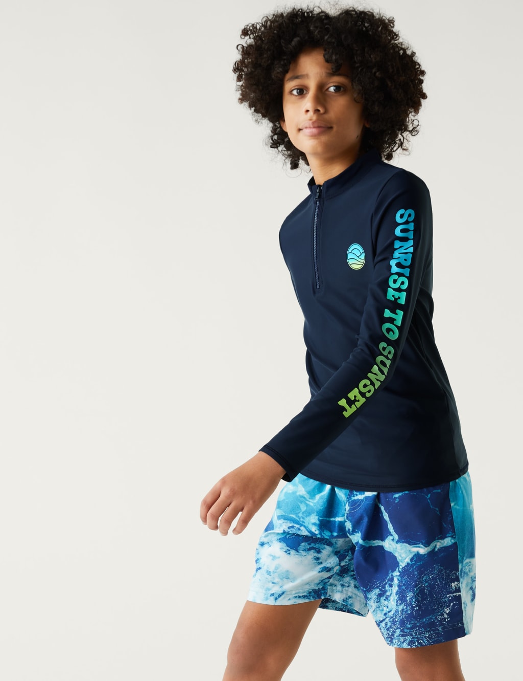 Slogan Long Sleeve Rash Vest (6-16 Yrs) image 1