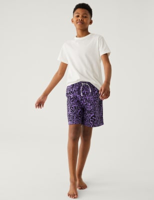 

Boys M&S Collection Printed Swim Shorts (6-16 Yrs) - Purple Mix, Purple Mix