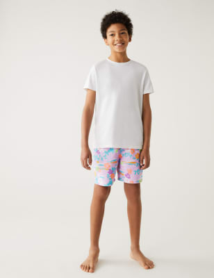 

Boys M&S Collection Tropical Swim Shorts (6-16 Yrs) - Purple Mix, Purple Mix