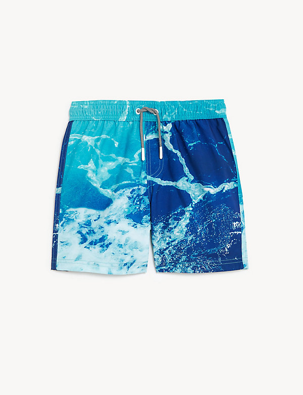 Wave Print Swim Shorts (6-16 Yrs) - SG