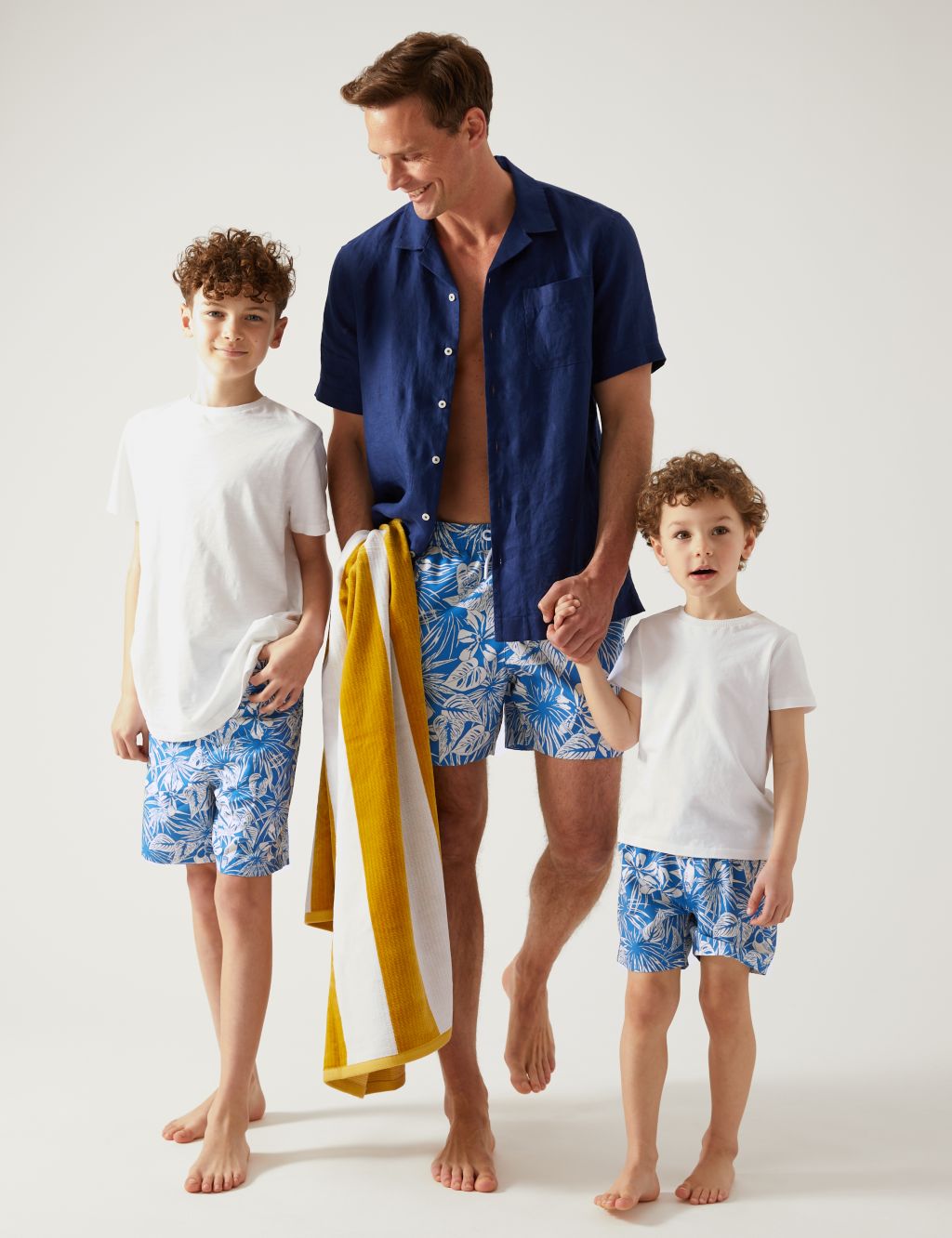 Mini Me Tropical Print Swim Shorts (6-16 Yrs) image 6