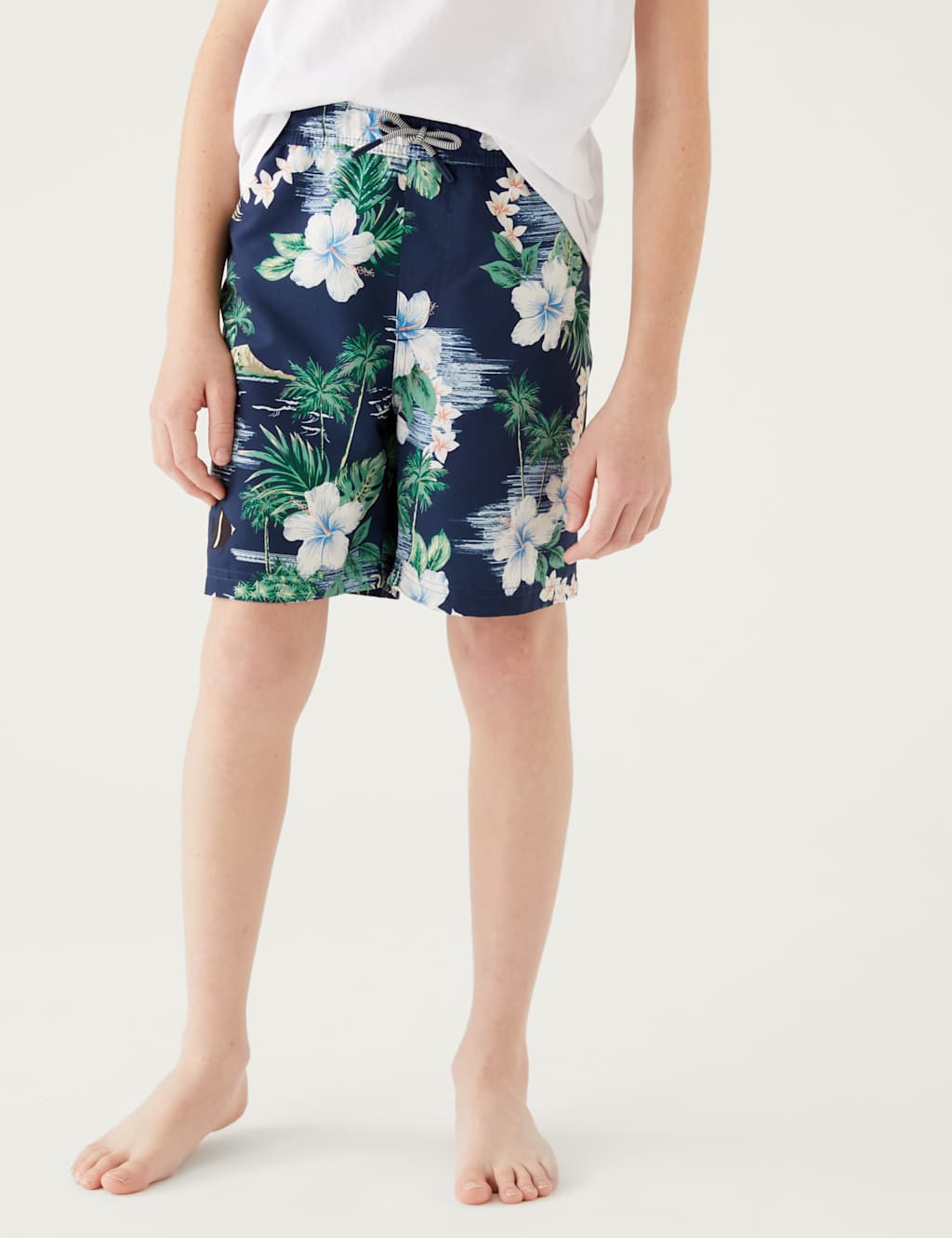 Hawaiian Print Swim Shorts (6-16 Yrs) image 2