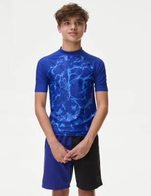 Wave Print Rash Vest (6-16 Yrs) - NZ