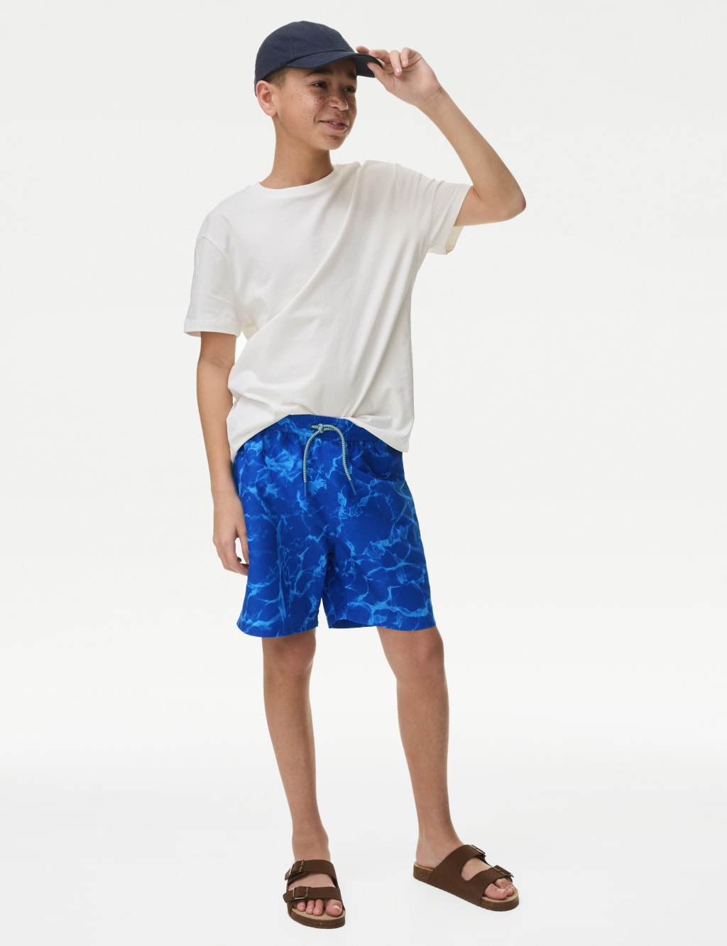 Wave Print Swim Shorts (6-16 Yrs)