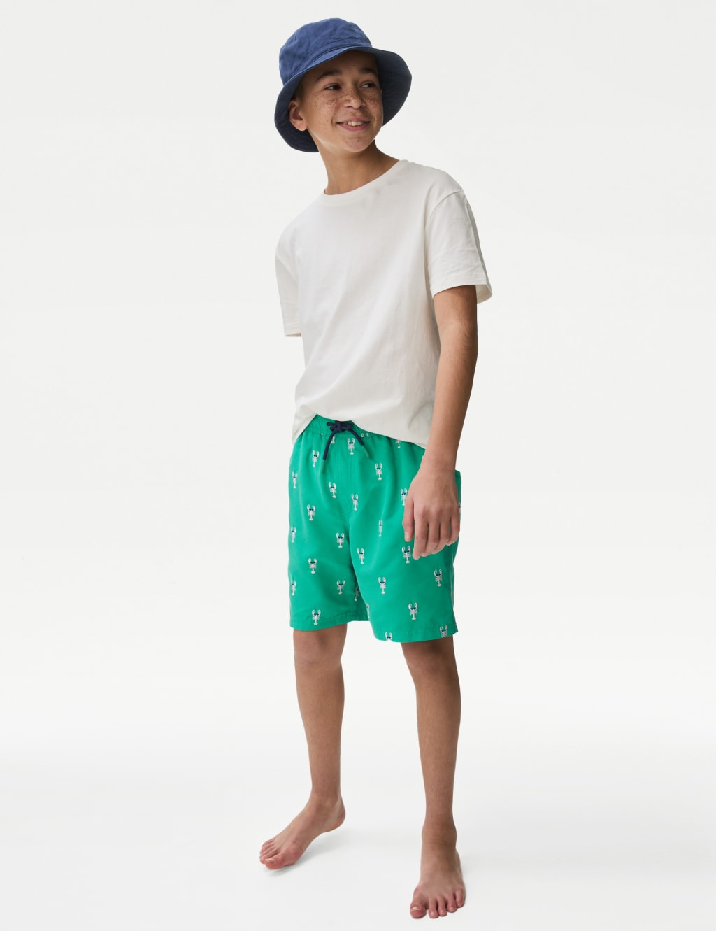 Flamingo Embroidered Swim Shorts (6-16 Yrs) image 1