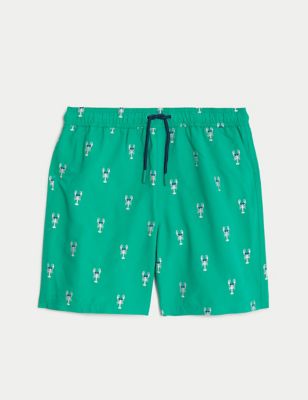 Flamingo Embroidered Swim Shorts (6-16 Yrs)