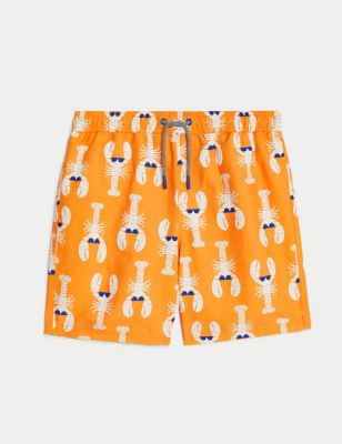 

Boys M&S Collection Lobster Swim Shorts (6-16 Yrs) - Orange Mix, Orange Mix