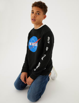 

Boys M&S Collection NASA™ Iconic Sweatshirt (6-16 Yrs) - Black, Black