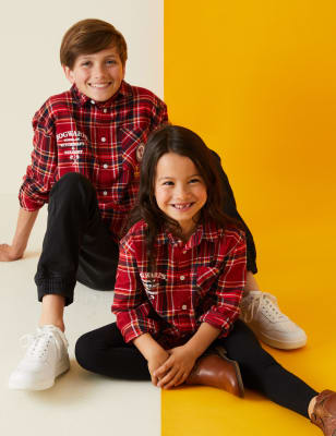 

M&S Collection Camisa de cuadros 100% algodón de Harry Potter™ (2-16 años) - Red Mix, Red Mix