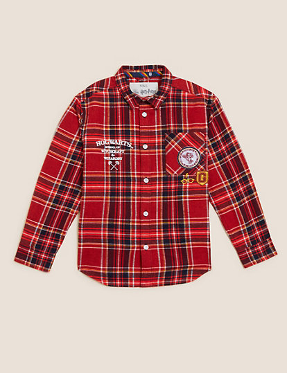 Pure Cotton Harry Potter™ Checked Shirt (2-16 Yrs)