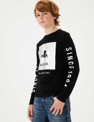 

Boys M&S Collection Pure Cotton PlayStation™ Top (6-16 Yrs) - Black, Black