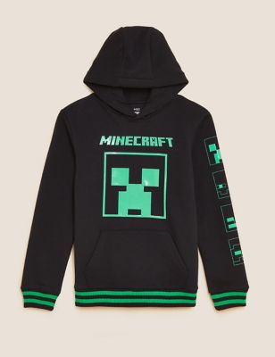 M&S Boys Minecraft  Cotton Rich Hoodie (6-16 Yrs)