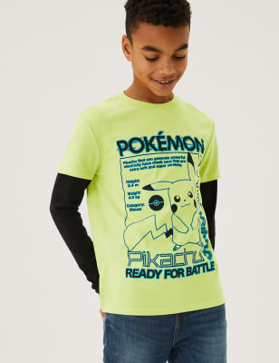 

Boys M&S Collection Pure Cotton Pokémon™ Pikachu Battle Top (6-16 Yrs) - Yellow Mix, Yellow Mix