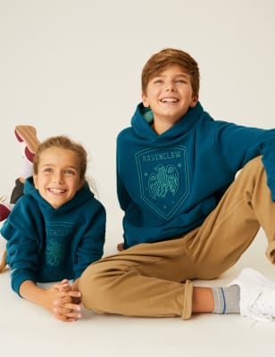 

M&S Collection Sudadera con capucha de algodón de casas de Harry Potter™ (6-16 años) - Blue, Blue