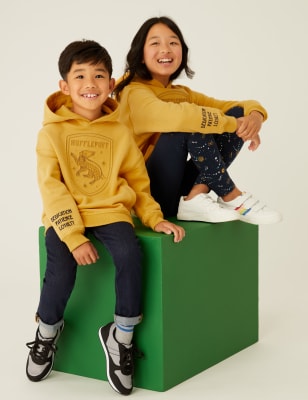 

M&S Collection Sudadera con capucha de algodón de casas de Harry Potter™ (6-16 años) - Yellow, Yellow