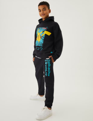 

Boys M&S Collection Cotton Rich Pokémon Joggers - Black, Black