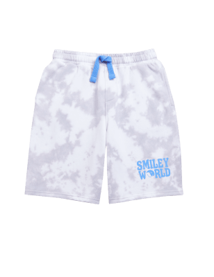 

M&S Collection Pantalón corto de algodón con diseño teñido de SmileyWorld® (6-16 años) - Grey Mix, Grey Mix