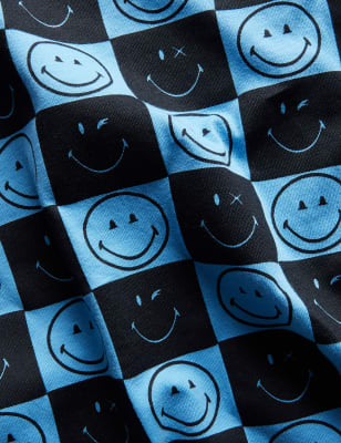 

M&S Collection T-Shirt aus reiner Baumwolle mit SmileyWorld®-Motiv (6-16 J.) - Blue Mix, Blue Mix
