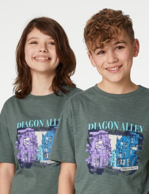 

Boys M&S Collection Pure Cotton Harry Potter™ T-Shirt (6 - 16 Yrs) - Dark Sage, Dark Sage