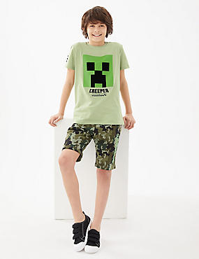 Ensemble 100&nbsp;% coton avec top et bas à motif Minecraft™ (du 6 au 16&nbsp;ans)