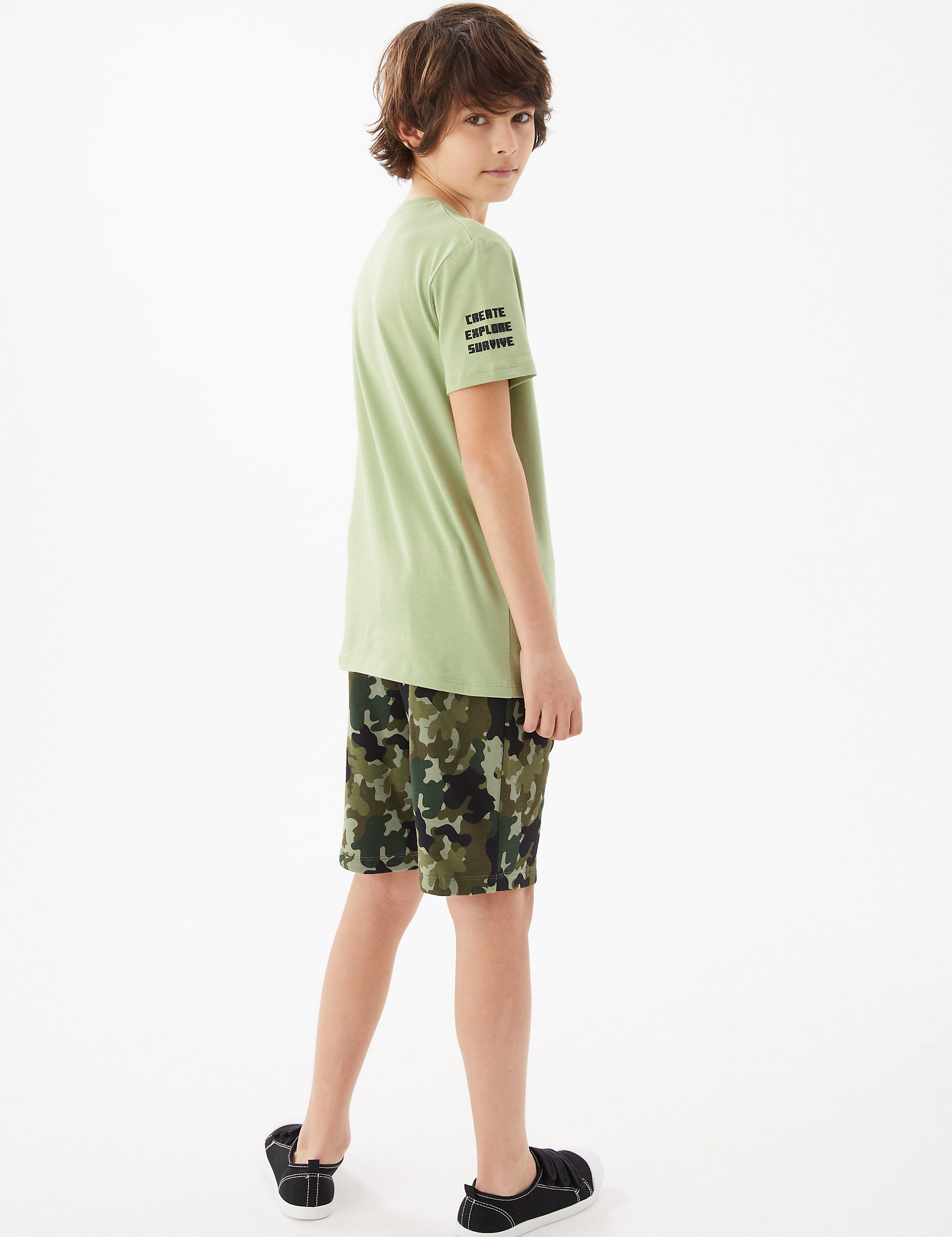 Pure Cotton Minecraft™ Top & Bottom Outfit (6-16 Yrs)