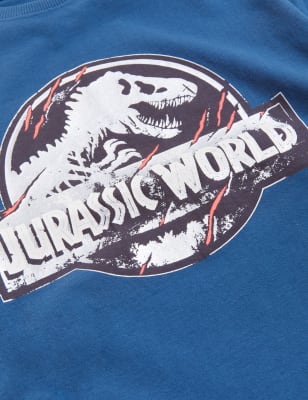 

Boys M&S Collection Jurassic World™ Pure Cotton T-Shirt (6-16 Yrs) - Blue Mix, Blue Mix