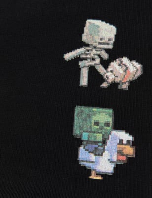 

Boys M&S Collection Cotton Rich Minecraft™ Joggers (6-16 Yrs) - Black, Black