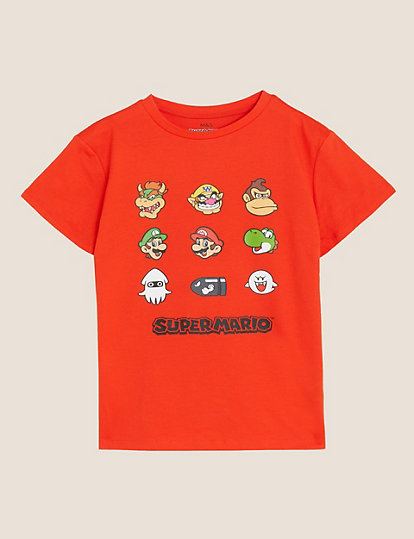 Pure Cotton Super Mario T-Shirt (6-16 Yrs)