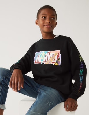

M&S Collection Sudadera de algodón de Marvel™ (6-16 años) - Carbon, Carbon