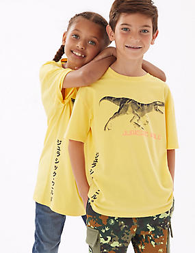 T-Shirt aus reiner Baumwolle mit Jurassic World™-Motiv (6–16 J.)