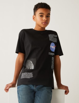 

Boys M&S Collection Pure Cotton NASA™ T-Shirt (6-16 Yrs) - Black, Black