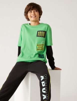 

Boys M&S Collection Pure Cotton Xbox™ Mock Sleeve Top (6-16 Yrs) - Bright Green, Bright Green