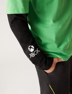 Pure Cotton Xbox™ Mock Sleeve Top