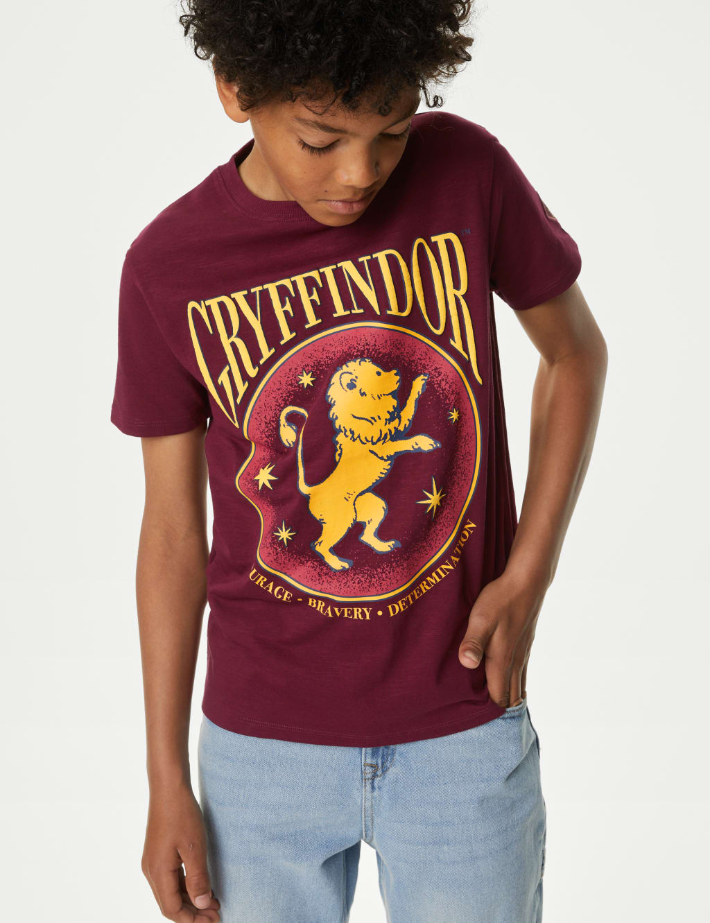 Pure Cotton Harry Potter™ Slytherin T-Shirt (6-16 Yrs) image 1