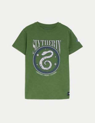 Pure Cotton Harry Potter™ Slytherin T-Shirt (6-16 Yrs)