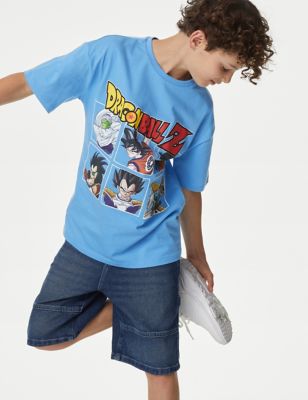 

Boys M&S Collection Pure Cotton Dragon Ball Z™ T-Shirt (6-16 Yrs) - Blue Mix, Blue Mix