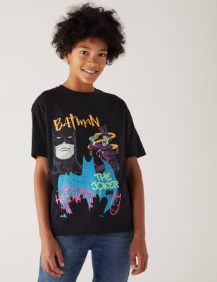 

M&S Collection Camiseta 100% algodón con estampado de Batman™ (6-16 años) - Black, Black