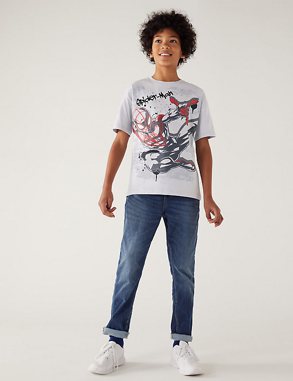 T-shirt 100&nbsp;% coton à motif Spider-Man™ (du&nbsp;6 au 16&nbsp;ans) - FR