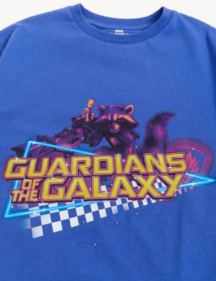 

Boys M&S Collection Pure Cotton Guardians of the Galaxy™ T-Shirt (6-16 Yrs) - Blue, Blue